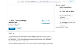 
                            4. A Grade Ahead (Formerly MathWizard) | LinkedIn - Mathwizard Portal