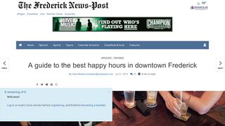 
                            5. A guide to the best happy hours in downtown Frederick | 72 ... - Happy Hours School Members Portal