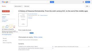 
                            8. A History of Classical Scholarship: From the sixth century ... - Century Vms Login