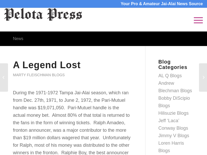 
                            9. A Legend Lost - Pelota Press