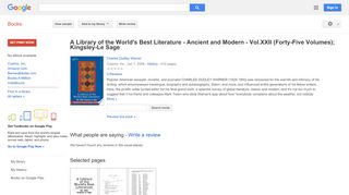 
                            6. A Library of the World's Best Literature - Ancient and ... - Ideal Defiance Portal