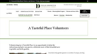 
                            5. A Tasteful Place Volunteers | Dallas Arboretum and Botanical ... - Dallas Arboretum Volunteer Portal
