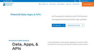 
                            3. A Unified Financial Data API – Envestnet | Yodlee - Yodlee Developer Portal
