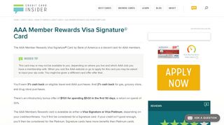 AAA Member Rewards Visa Signature® Card - Info & Reviews - Aaa Financial Services Credit Card Portal