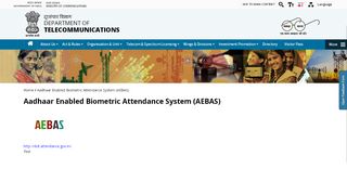 
                            5. Aadhaar Enabled Biometric Attendance System (AEBAS) - DoT - Biometric Attendance Portal