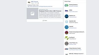 
                            5. ABC Financial - Employee Portal is Here... | Facebook - Abc Financial Employee Portal Portal