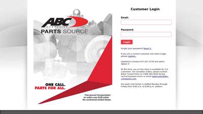 ABC Online Ordering System - Welcome, please log into the ...