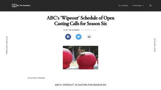 
                            4. ABC's 'Wipeout' Schedule of Open Casting Calls for Season Six - Wipeout Kids Sign Up