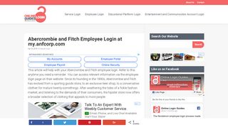 
Abercrombie and Fitch Employee Login at my.anfcorp.com ...
