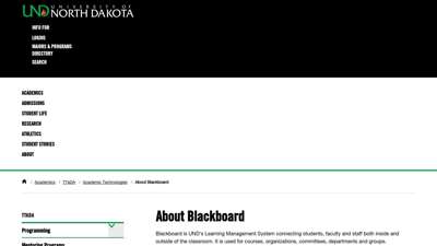 About Blackboard  University of North Dakota