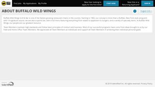 
                            5. About Buffalo Wild Wings - talentReef Applicant Portal - Buffalo Wild Wings Employee Portal