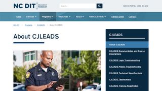 About CJLEADS | NC Information Technology - NC DIT - NC.gov - Cjleads Portal
