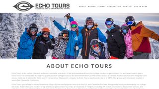 
                            6. About Echo Tours College Ski Trips - Echo Tours Sign In