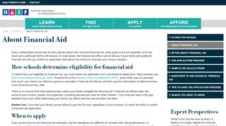 
                            6. About Financial Aid - Parents NAIS - Sss By Nais Portal