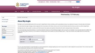 
                            3. About My.Anglia - My.Anglia Homepage - Anglia Ruskin University - Anglia Ruskin Portal