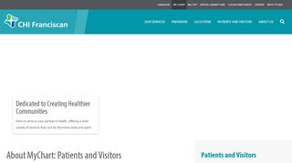 
                            2. About MyChart: Patients and Visitors - CHI Franciscan - Chi Franciscan My Chart Login