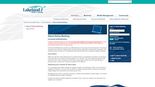 
                            4. About Online Banking - Lakeland Credit Union - Lakeland Credit Union Online Banking Portal