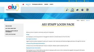 
                            8. About Us / AIU Staff Login - Allegheny Intermediate Unit - My Aiu Portal