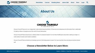
                            4. About Us - Choose Yourself Financial - James Altucher Report Portal