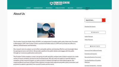 
                            9. About Us Frontier Centre For Public Policy
