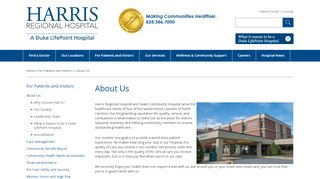 
                            5. About Us - Harris Regional Hospital - Harris Regional Patient Portal