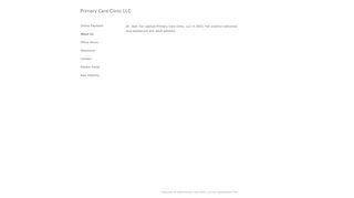 
                            5. About Us - Primary Care Clinic LLC - Dr Jean Tan Patient Portal