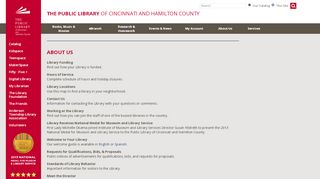 About Us - The Public Library of Cincinnati and Hamilton County - Cincinnati Library Portal
