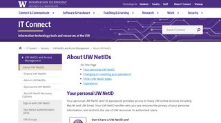 
                            5. About UW NetIDs | IT Connect - Services Uw Medicine Org Password Portal