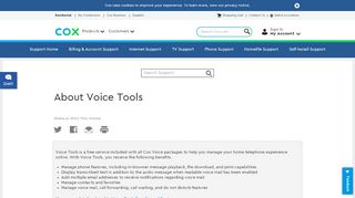 
                            2. About Voice Tools - Cox - Cox Phone Tools Portal Page