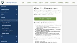 
                            7. About Your Library Account | City of Lake Oswego - Lincc Org Portal