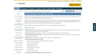 
                            4. Absence Management Services - Sun Life Financial - Sun Life Fmla Portal