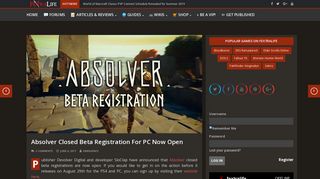
                            3. Absolver Closed Beta Registration for PC Now Open | Fextralife - Absolver Beta Sign Up