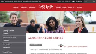 
                            4. Academic Catalog Models - Lake Land College - Lake Land College Canvas Portal