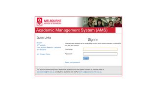 
                            1. Academic Management System (AMS) - MIT, Melbourne ... - Mit Portal Ams