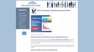 ACCC Insurance Company Insurance Claim  File Claim Form ...