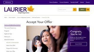 
                            2. Accept Your Offer - Wilfrid Laurier University - My Laurier Email Portal Google