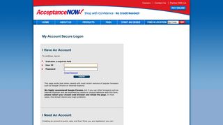 
                            10. AcceptanceNOW® My Account