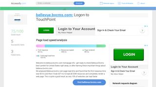 
                            4. Access bellevue.bvcms.com. Logon to TouchPoint - Bvcms Portal