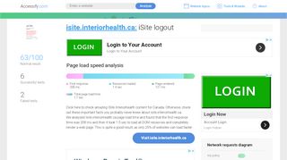 
                            5. Access isite.interiorhealth.ca. iSite logout - Isite Interior Health Employee Login