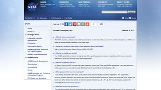 
                            3. Access Launchpad FAQ | NASA - Nasa Launchpad Portal