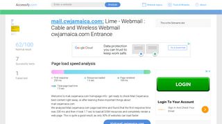 
Access mail.cwjamaica.com. Lime - Webmail : Cable and ...  
