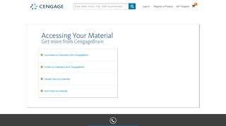 Access Material Cengage Brain