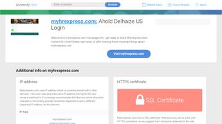 
                            6. Access myhrexpress.com. Ahold Delhaize US Login