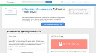 
                            4. Access mylearning.rolls-royce.com. Mylearning ... - Accessify - Mylearning Rolls Royce Login