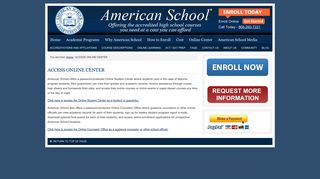 
                            1. access online center - American School - American School Of Correspondence Portal