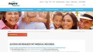 
                            1. Access or Request My Medical Records - Inspira Health Network - Inspira Patient Portal