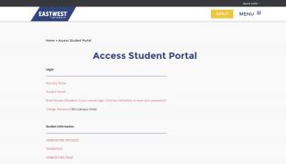 
                            3. Access Student Portal / East-West University - East West Student Portal