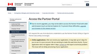 
                            7. Access the Partner Portal - Canada.ca - Ca Partner Portal