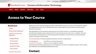 
                            7. Access to Your Course | Division of Information Technology - Stony Brook University Blackboard Portal