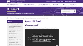 Access UW Email  IT Connect